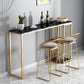 Stone Bar Dining Table Modern Rectangle Bar Table with Double Pedestal for Balcony Clearhalo 'Bar Furniture' 'Bar Tables' 'bar_tables' 'furn' 'furn_bar_tables' 'Furniture' 'furniture_bar_tables' 'Kitchen & Dining Furniture' 1200x1200_f5be05e8-20ff-43df-b32d-a4bd34c77409
