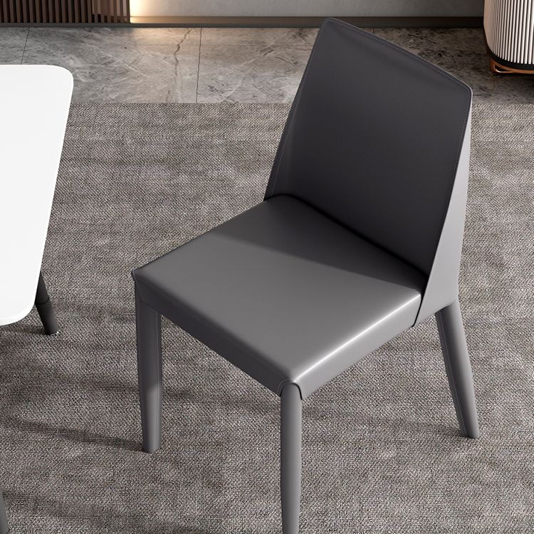 Contemporary Leather Dining Chair Parsons Chair in Matte Finish for Kitchen Clearhalo 'Dining Chairs' 'Dining Tables & Seating' 'dining_chair' 'furn' 'furn_dining_chair' 'Furniture' 'Kitchen & Dining Furniture' 1200x1200_f5be3a06-d608-407b-bdda-43697432bf35