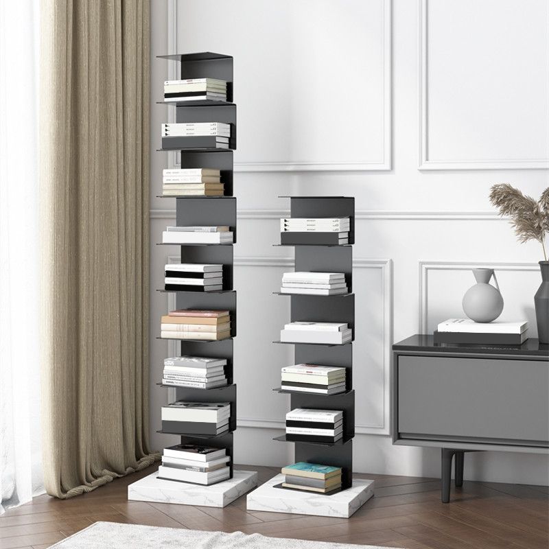 Modern Style Vertical Bookshelf Closed Back Metal Bookcase for Home Clearhalo 'Bookcases' 'furn' 'furn_bookcases' 'Furniture' 'furniture_bookcases' 'Office Furniture' 1200x1200_f5be9307-f3a7-40fa-9f33-64ec488e5ae6