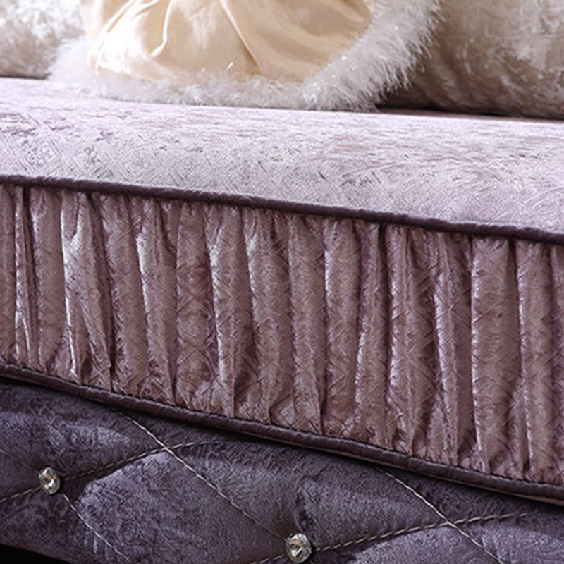 Divano a 4 posti in legno tradizionale di divano braccio svasato con cuscini