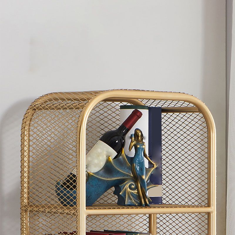 12インチメタルブックシェルフモダンクローズドストレージブックケース3色の