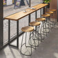 Modern Wood Pub Table with Rectangle Table Top Black Trestle Table with 42-inch Height Clearhalo 'Bar Furniture' 'Bar Tables' 'bar_tables' 'furn' 'furn_bar_tables' 'Furniture' 'furniture_bar_tables' 'Kitchen & Dining Furniture' 1200x1200_f5c3f1a9-e26b-4186-a2e7-322d3f511225