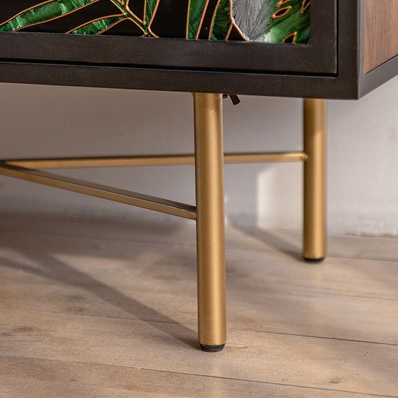 ESPLAGGIO DI METALE CONTEMPOURANTE PORSO DI VETRO Display per soggiorno per soggiorno