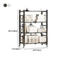 Modern Carbon Steel Bookcase with Folding Geometric Bookshelf for Any Room