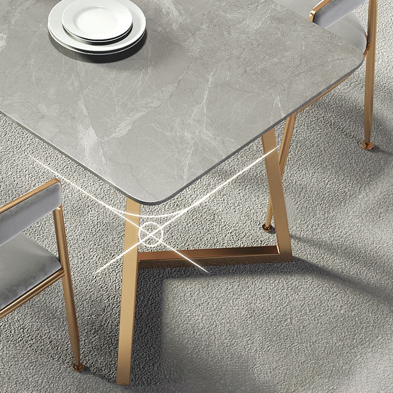 Metal Traditional Luxury Rectangle Table Sintered Stone Table with Sled Base Clearhalo ' dining_table' 'Dining Tables & Seating' 'Dining Tables' 'furn' 'furn_dining_table' 'Furniture' 'furniture_dining_table' 'Kitchen & Dining Furniture' 'kitchen&dining_furn' 'kitchen' 'kitchen_dining_table' 1200x1200_f5c7575c-1321-42f6-9db1-815d16bc682c