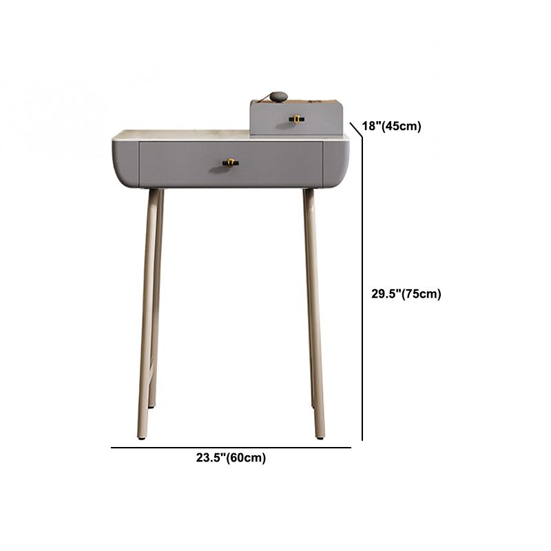 Glamholz/ Marmor mit Schubladen -Waschtisch und Stuhlset für Schlafzimmer