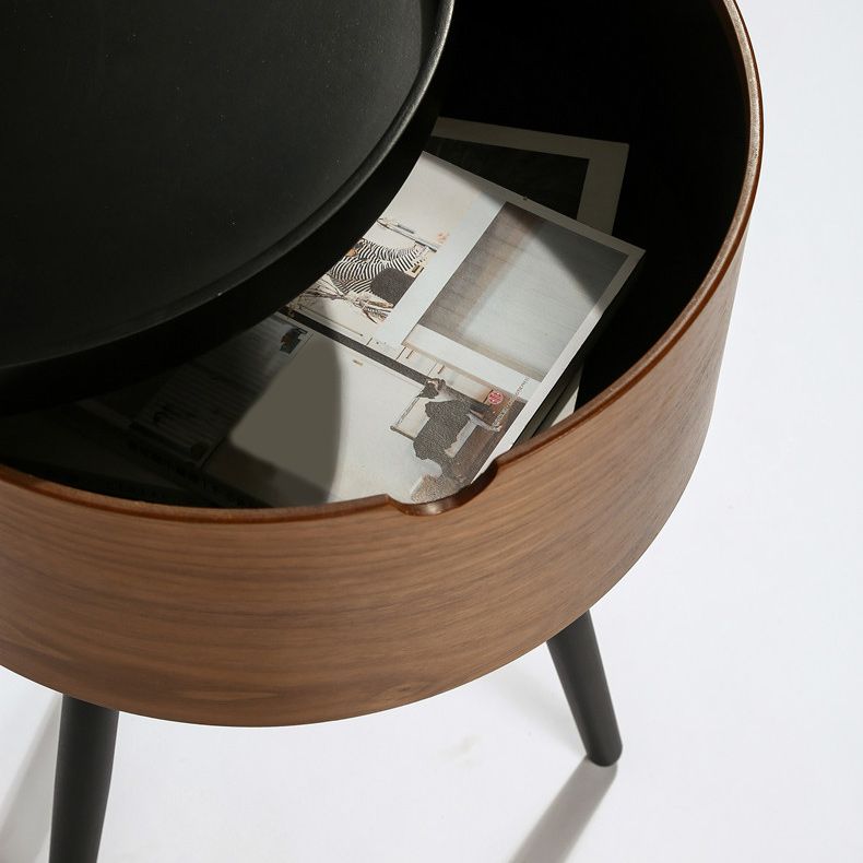 3/4 Legs Base Design Round Metal/wood Table Modern Style Coffee Table