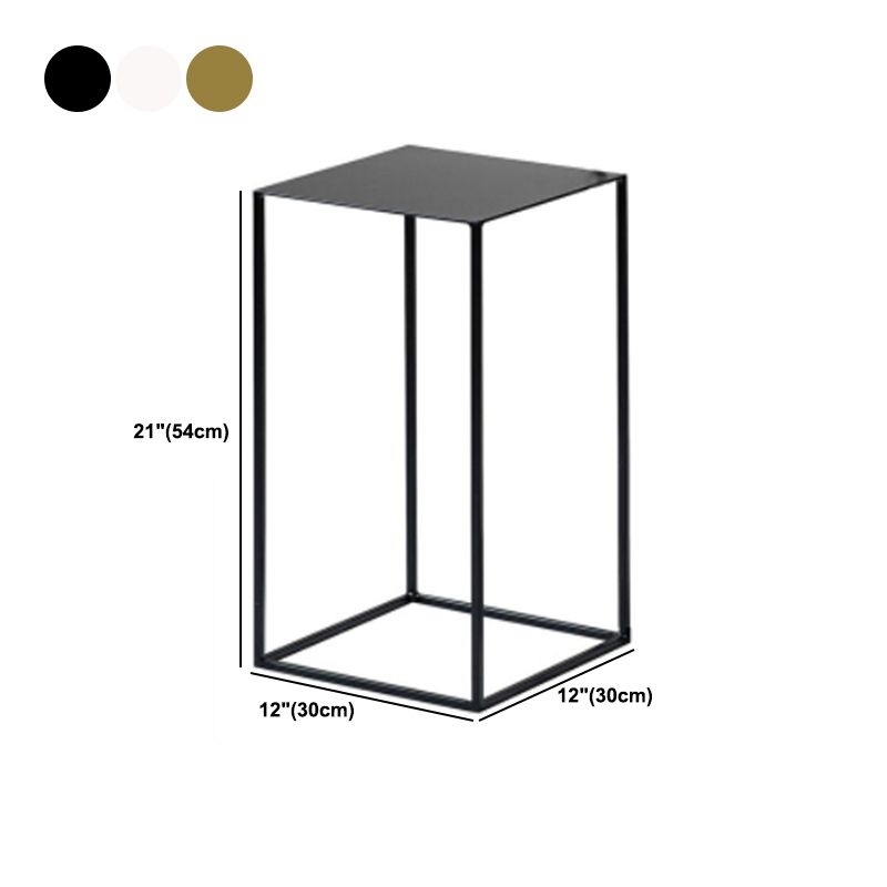 Rectangle Open Black Bookshelf Modern Metal Storage Bookcase