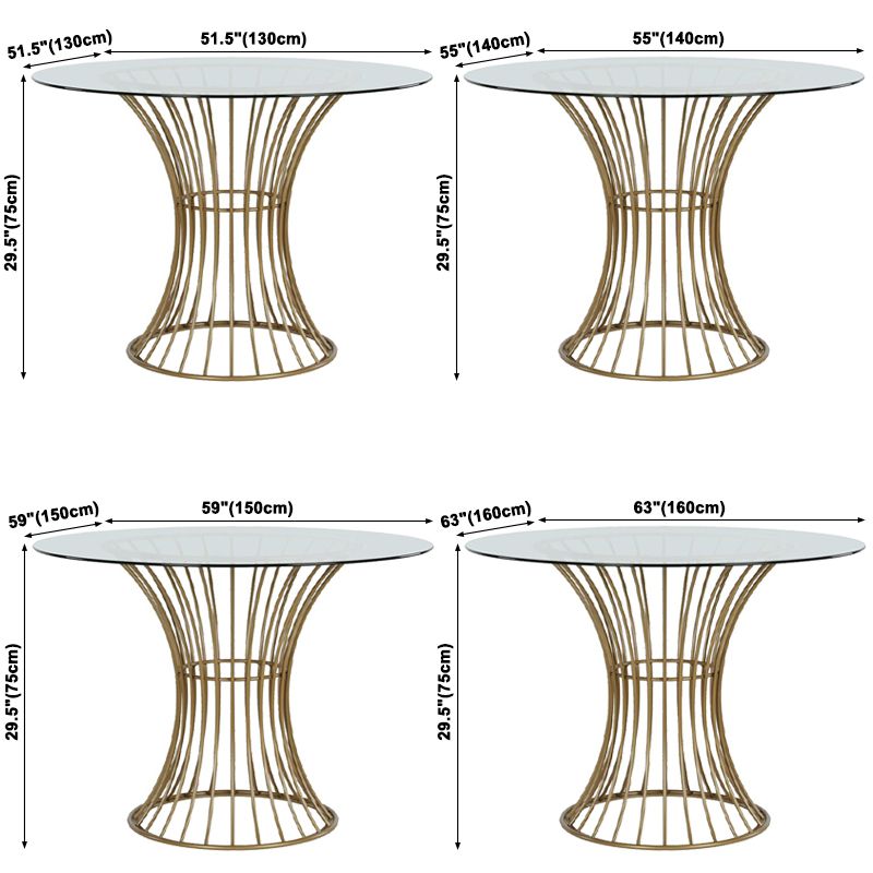 Modern Style Tempered Glass Dining Table Single Pedestal Base Round Table Clearhalo ' dining_table' 'Dining Tables & Seating' 'Dining Tables' 'furn' 'furn_dining_table' 'Furniture' 'furniture_dining_table' 'Kitchen & Dining Furniture' 'kitchen&dining_furn' 'kitchen' 'kitchen_dining_table' 1200x1200_f5c853a5-8ab3-4306-b5fe-ccc97ac46948