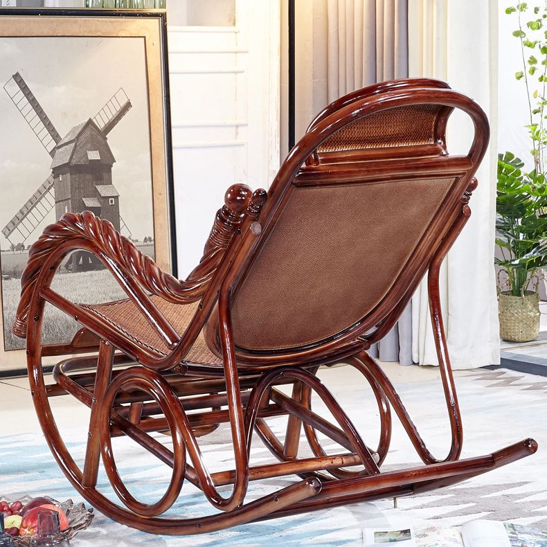 Woven Rope Rocking Chair Rattan Traditional Solid Rocking Accent Chair with Cushions Clearhalo 'Chairs & Seating' 'furn' 'furn_rocking_chairs' 'Furniture' 'Living Room Furniture' 'Rocking Chairs' 'rocking_chairs' 1200x1200_f5c8be8c-fe05-4287-a91a-233a73acec8d