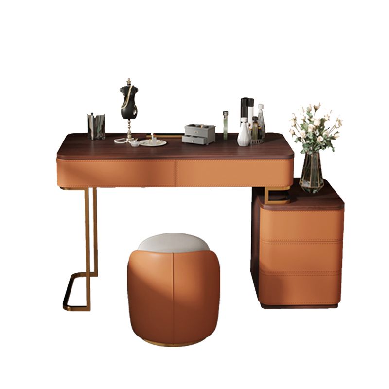 Glam da 17,72 "vanità di trucco in legno con 5 cassetti per la camera da letto