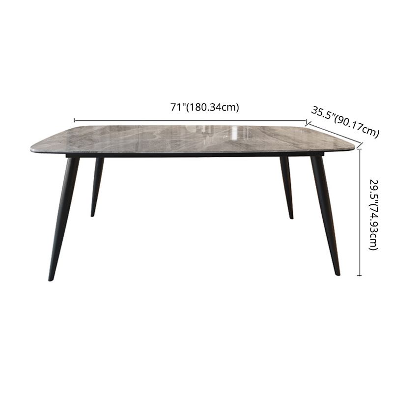 Contemporary Dining Set with Sintered Stone Dining Table and Cushioned Chairs Clearhalo 'Dining Room Sets' 'Dining Tables & Seating' 'dining_room_set' 'furn' 'furn_dining_room_set' 'Furniture' 'furniture_dining_room_set' 'Kitchen & Dining Furniture' 'kitchen&dining_furn' 'kitchen' 1200x1200_f5c9f36e-9101-4f58-9e49-f1606f303e6b