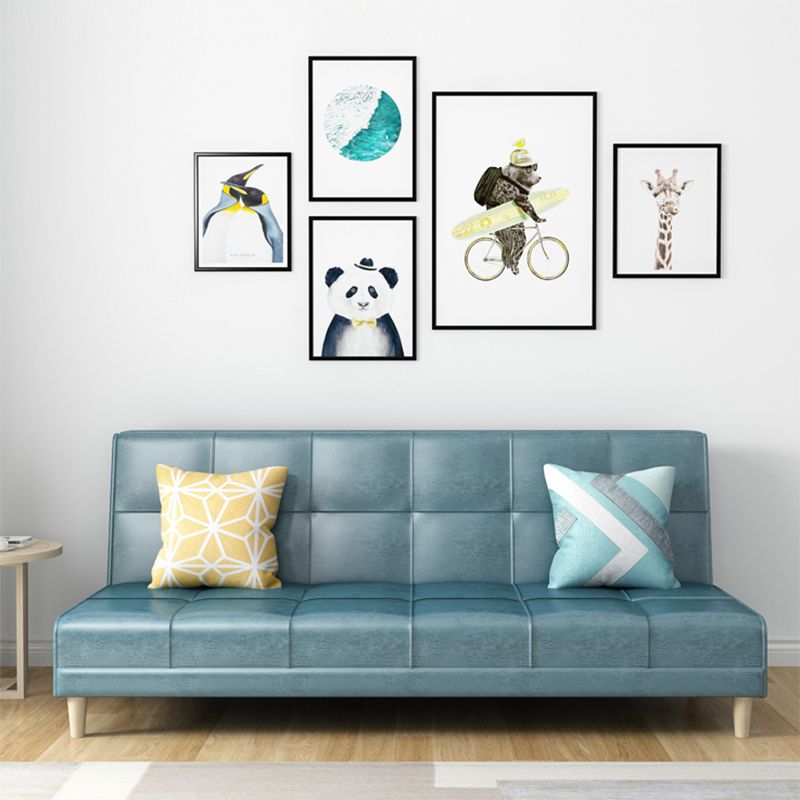 Contemporary Cushions Armless Living Room with Storage Settee