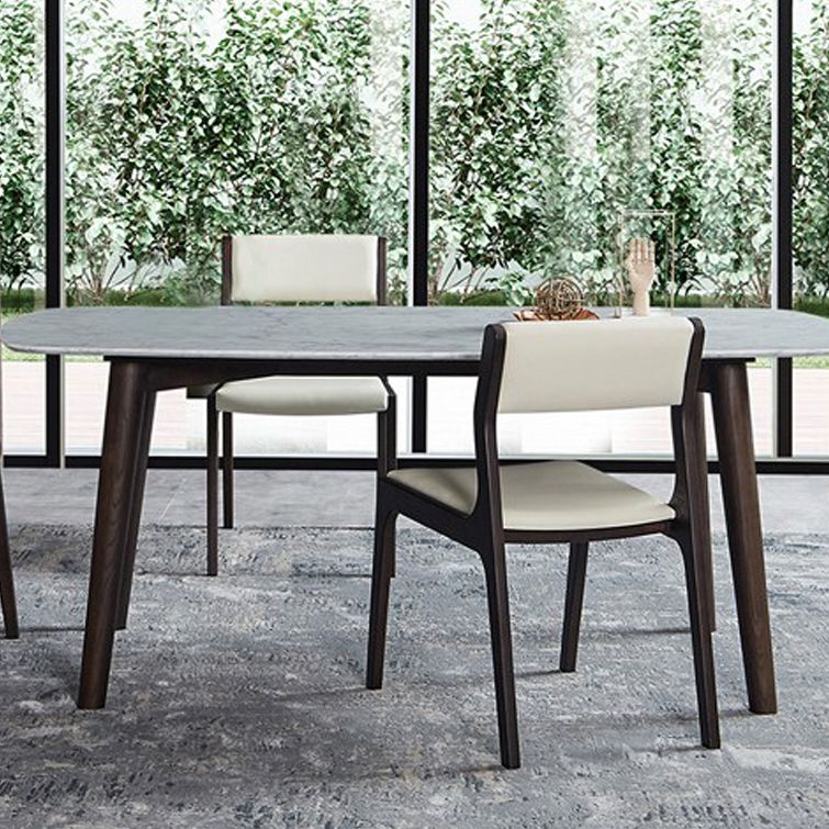 Industrial Wood Dining Chair Dining Room Armless Open Back Dining Side Chair Clearhalo ' kitchen&dining_furn' 'Dining Chairs' 'Dining Tables & Seating' 'dining_chair' 'furn' 'furn_dining_chair' 'Furniture' 'furniture_dining_chair' 'Kitchen & Dining Furniture' 'kitchen' 1200x1200_f5cbab5d-187d-40d2-9b32-66544539e5e2