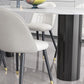 Metal Modern Free Form Dining Table Sintered Stone Table for Dining Room and Kitchen Clearhalo ' dining_table' 'Dining Tables & Seating' 'Dining Tables' 'furn' 'furn_dining_table' 'Furniture' 'furniture_dining_table' 'Kitchen & Dining Furniture' 'kitchen&dining_furn' 'kitchen' 'kitchen_dining_table' 1200x1200_f5cbdac5-c064-4578-a1f7-020265896c30
