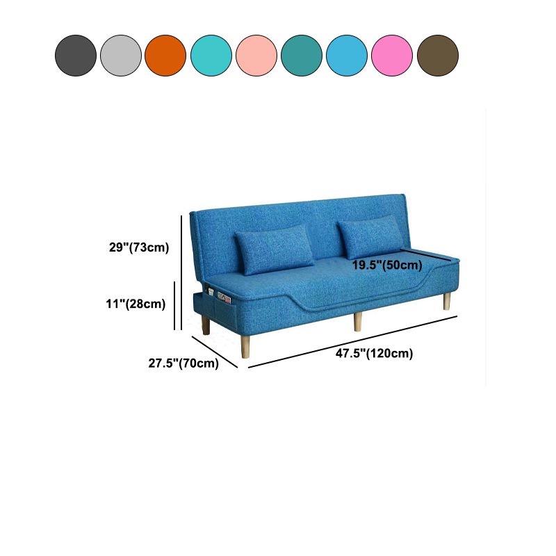Contemporary Living Room Tight Back Sleeper Armless Linen Seating Clearhalo 'furn' 'furn_sofas' 'Furniture' 'Living Room Furniture' 'Sofa' 'sofas' 1200x1200_f5cc6425-7f03-4fa5-bd4d-362a4b9c063a