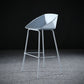 Scandinavian Metal Plastic Counter Stools Low Back Bar Stool with Footrest