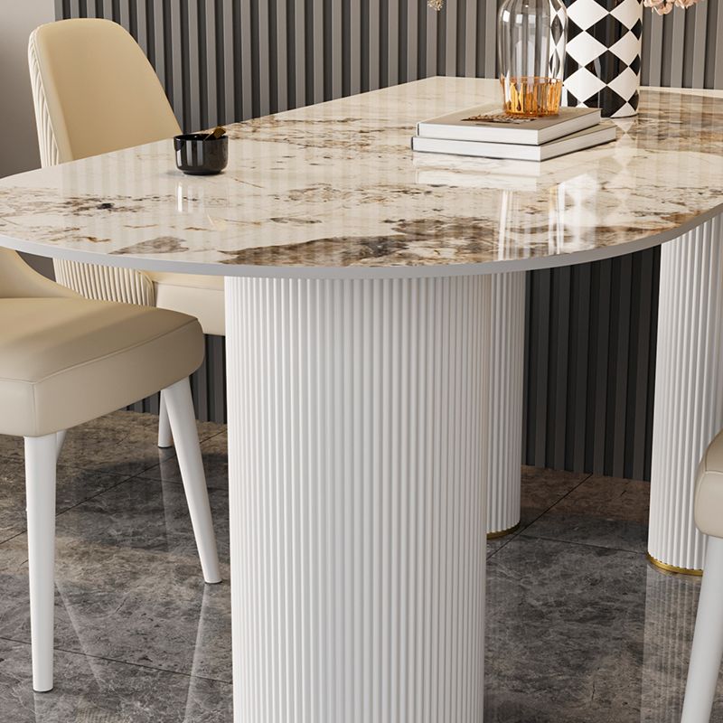 Free Form Stone Dining Table Modern Dining Table for Dining Room Clearhalo 'Dining Tables & Seating' 'Dining Tables' 'dining_table' 'furn' 'furn_dining_table' 'Furniture' 'Kitchen & Dining Furniture' 1200x1200_f5ceaa42-8cd0-42d9-a3c8-b685f2457601