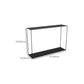 Modern Rectangular Console Table Metal Console Sofa Table in Black
