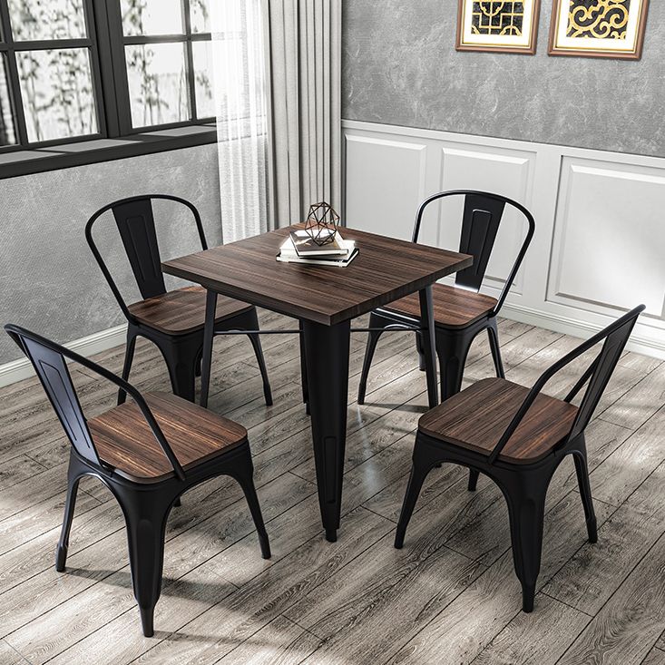 Industrial 1/3/4/5/7 Pieces Dinette Set Solid Wood Dining Table with Chairs Clearhalo 'Dining Room Sets' 'Dining Tables & Seating' 'dining_room_set' 'furn' 'furn_dining_room_set' 'Furniture' 'furniture_dining_room_set' 'Kitchen & Dining Furniture' 'kitchen&dining_furn' 'kitchen' 1200x1200_f5cf9d1f-d9aa-4898-97b7-87b16d80f05b