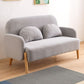 Scandinavian Loveseat with 2 Pillows and Square Arm for Apartment Clearhalo 'furn' 'furn_sofas' 'Furniture' 'furniture_sofas' 'Living Room Furniture' 'Sofa' 'sofas' 1200x1200_f5cfa6c8-00f3-48b5-bfbf-7e47f715140c