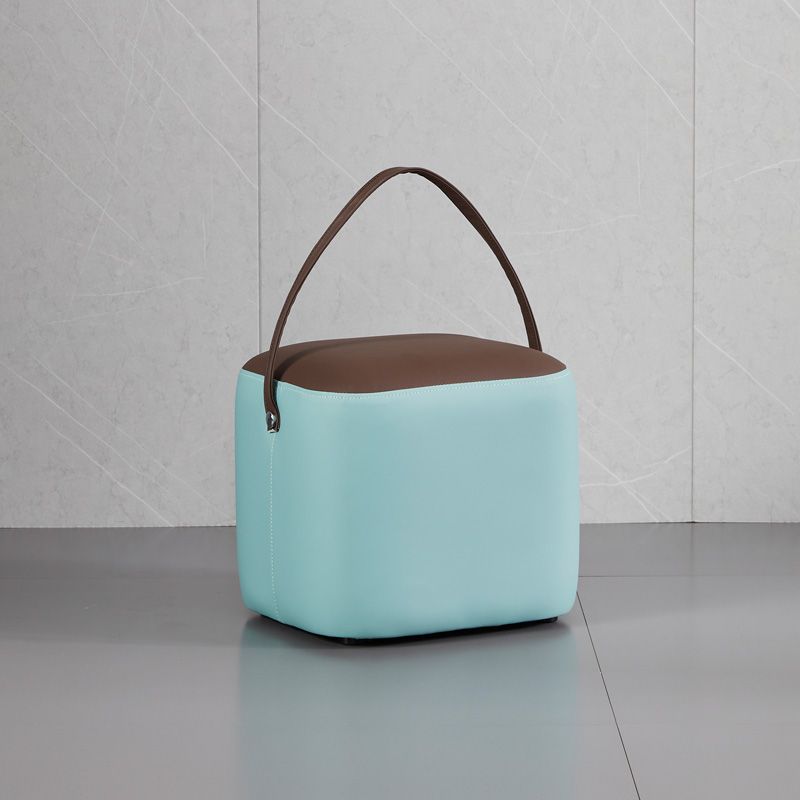 POUF OTTOMANO DE POUF OTTOMANO Capazonado de cuero Genuino