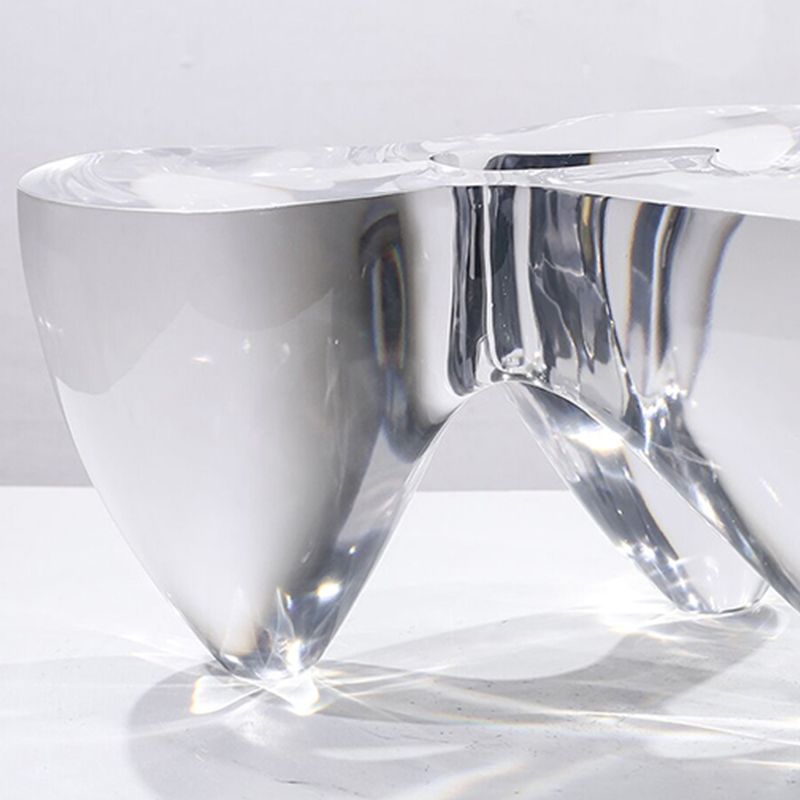 3 Legs Clear Contemporary Acrylic Single Coffee Cocktail Table Clearhalo 'Coffee & Accent Tables' 'Coffee Tables' 'coffee_tables' 'furn' 'furn_coffee_tables' 'Furniture' 'Living Room Furniture' 1200x1200_f5d159f7-d749-40c0-854f-6c1809aea3c6