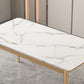White Rectangle Dining Table Traditional Luxury Dining Table with Metal Base Clearhalo 'Dining Tables & Seating' 'Dining Tables' 'dining_table' 'furn' 'furn_dining_table' 'Furniture' 'furniture_dining_table' 'Kitchen & Dining Furniture' 'kitchen' 'kitchen_dining_table' 1200x1200_f5d27dd9-4667-4ea2-a4c6-ca40a0396a5b