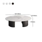 Glam Slate Coffee Cocktail Table Frame Oval Coffee Table for Home Clearhalo 'Coffee & Accent Tables' 'Coffee Tables' 'coffee_tables' 'furn' 'furn_coffee_tables' 'Furniture' 'Living Room Furniture' 1200x1200_f5d382b9-c62b-458e-ae32-51a77263d410