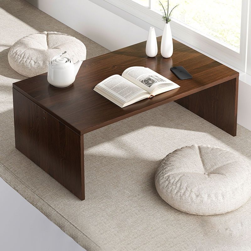 12.5"/15.7" Tall Modern Sled Base Wood Rectangular Table Top Coffee Table Clearhalo 'Coffee & Accent Tables' 'Coffee Tables' 'coffee_tables' 'furn' 'furn_coffee_tables' 'Furniture' 'furniture_coffee_tables' 'Living Room Furniture' 1200x1200_f5d4ae86-f09a-4624-937f-96f37f725555