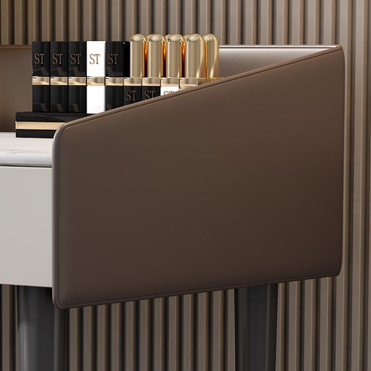 29,52 "altezza tavolo da trucco a 2 cassetti moderno sgabello da vanità in ardesia moderna