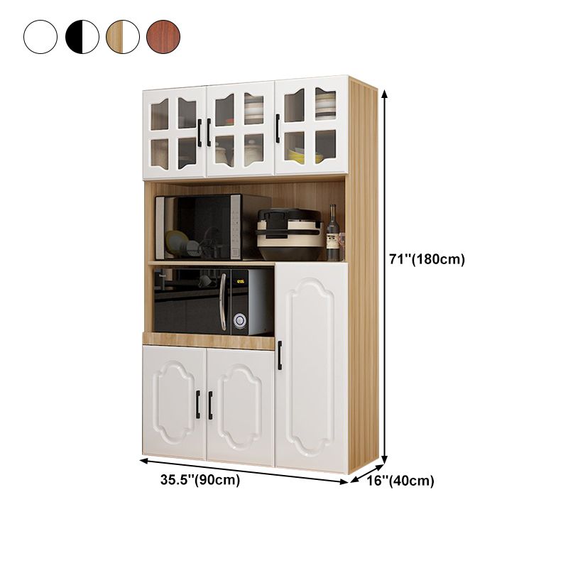 Glass Door Wood Sideboard Modern Credenza with Storage for Kitchen Clearhalo 'buffet_sideboard' 'Buffets & Sideboards' 'Furniture' 'furniture_buffet_sideboard' 'Kitchen & Dining Furniture' 1200x1200_f5d76fd2-f3ca-4320-96f9-8e46f76033d9