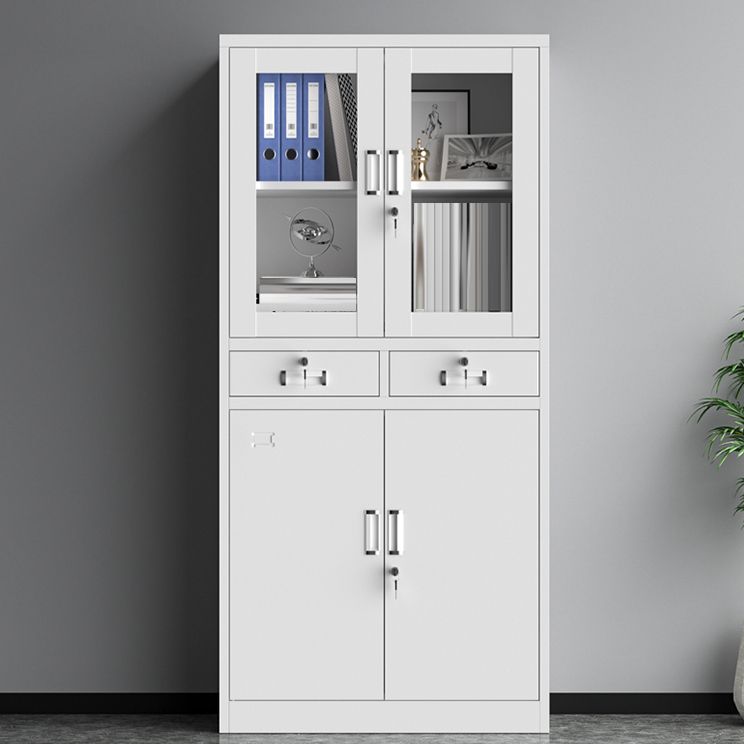 Traditional Cabinet Steel Locking Drawers and Storage Shelves Filing Cabinet Clearhalo 'Filing Cabinets' 'filling_cabinets' 'furn' 'furn_filling_cabinets' 'Furniture' 'Office Furniture' 1200x1200_f5d8d4c2-d765-44ab-8a8e-238563891a3d
