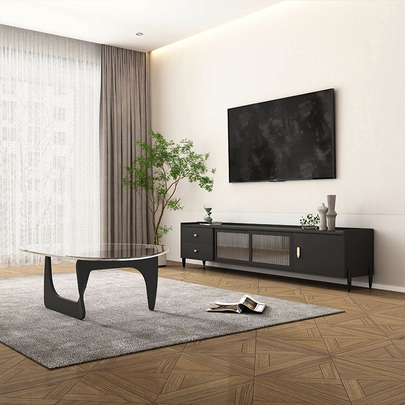 Industrial Rubber Wood TV Stand Enclosed Storage TV Media Console Clearhalo 'furn' 'furn_tv_stands_entertainment_centers' 'Furniture' 'Living Room Furniture' 'TV Stands & Entertainment Centers' 'TV Stands & Media Storage Furniture' 'tv_stands_entertainment_centers' 1200x1200_f5d9466f-97c2-4775-81c3-b85199607906