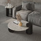 Modern Stone Coffee Table Round Abstract Coffee Cocktail Table