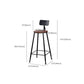 Contemporary Metal Bar Stool Wood Seat Bar Stool for Home Use Clearhalo 'Bar Furniture' 'Bar Stools' 'bar_stools' 'furn' 'furn_bar_stools' 'Furniture' 'Kitchen & Dining Furniture' 1200x1200_f5db2bec-9627-4d23-99df-73e67d7c2152