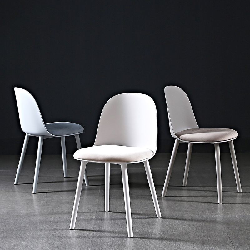 Scandinavian Plastic Dining Armless Chair Solid Back Chair for Home Clearhalo ' kitchen&dining_furn' 'Dining Chairs' 'Dining Tables & Seating' 'dining_chair' 'furn' 'furn_dining_chair' 'Furniture' 'furniture_dining_chair' 'Kitchen & Dining Furniture' 'kitchen' 1200x1200_f5db3f74-2c3c-4284-ac5c-8f30caa6daed