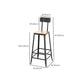Juego de mesa de bar rectangular Glam, juego de mesa de bar de madera marrón de 1/2 piezas