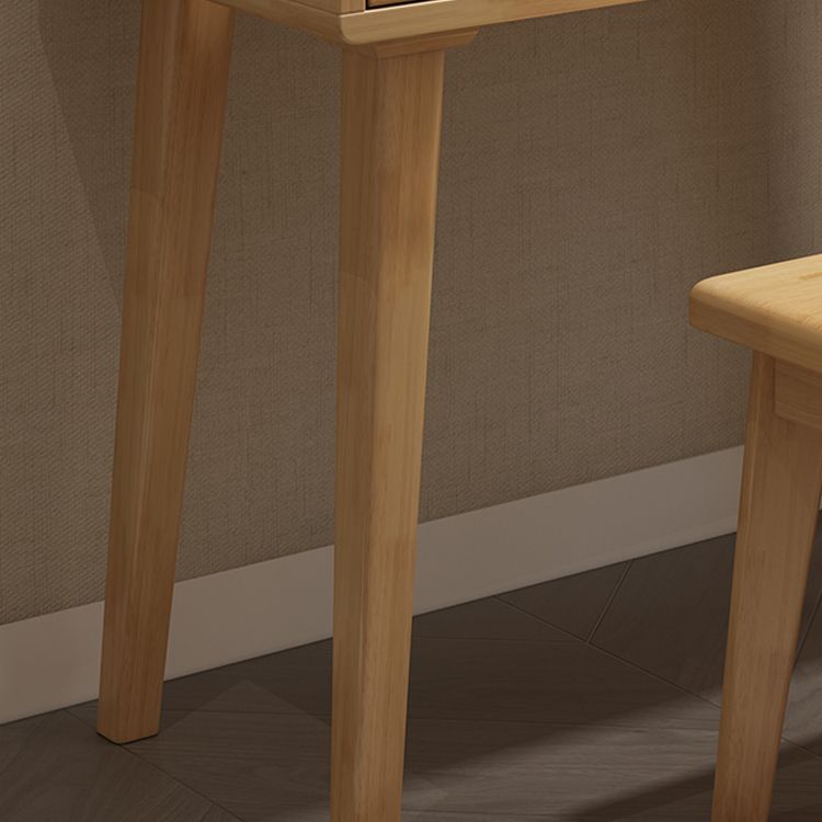 Scandinavian Vanity Makeup Table Set Rubberwood Dressing Table Stool Set Clearhalo 'Bedroom Furniture' 'furn' 'furn_makeup_vanities' 'Furniture' 'Makeup Vanities' 'makeup_vanities' 1200x1200_f5e395cf-29a3-4b7c-99e2-5ec59abbaead