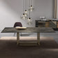 Sintered Stone Top Dining Table Industrial Kitchen Table with Black Metal Pedestal Clearhalo ' dining_table' 'Dining Tables & Seating' 'Dining Tables' 'furn' 'furn_dining_table' 'Furniture' 'furniture_dining_table' 'Kitchen & Dining Furniture' 'kitchen&dining_furn' 'kitchen' 'kitchen_dining_table' 1200x1200_f5e5f1b7-eb33-428c-8dcc-3623edd0b682