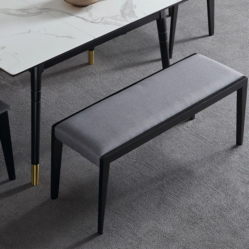 15.6-inch W Mid-Century Modern Seating Bench Cushioned Solid Wood Bench Clearhalo 'Benches' 'Chairs & Seating' 'furn' 'furn_benches' 'Furniture' 'Living Room Furniture' 1200x1200_f5e6e110-b3ff-4a43-abb8-a148a47a44db