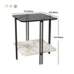 Modern Gray Glass Side End Table 4 Legs Double Tier Corner Table Clearhalo 'Coffee & Accent Tables' 'End & Side Tables' 'end_side_tables' 'furn' 'furn_end_side_tables' 'Furniture' 'Living Room Furniture' 1200x1200_f5e78814-301c-4dd2-9e23-da2de8818cf3