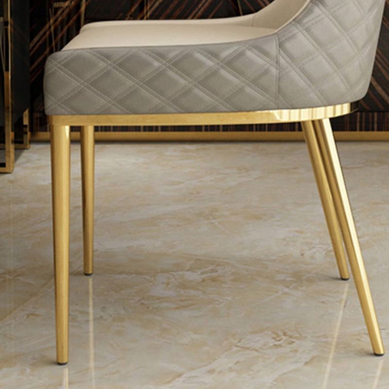 Glam Faux Leather Dining Chairs Metal Dining Room Chairs for Home Use Clearhalo 'Dining Chairs' 'Dining Tables & Seating' 'dining_chair' 'furn' 'furn_dining_chair' 'Furniture' 'Kitchen & Dining Furniture' 1200x1200_f5e7d359-49ff-4553-beab-ed5b7b77271a