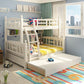 Solid Wood Bunk Bed Modern Style White Bunk Bed with Guardrail Clearhalo 'Bedroom Furniture' 'Beds' 'furn' 'furn_beds' 'Furniture' 1200x1200_f5e8d645-2ce2-44d5-b76c-34505a7f20fd