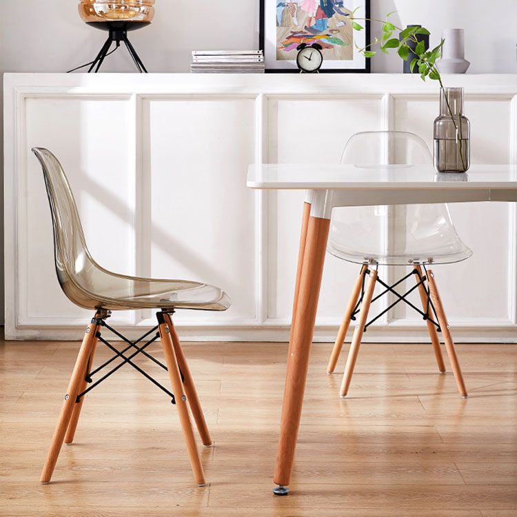 Wood Scandinavian Kitchen Dining Room Chair Solid Back Side Chair Clearhalo ' kitchen&dining_furn' 'Dining Chairs' 'Dining Tables & Seating' 'dining_chair' 'Furniture' 'furniture_dining_chair' 'Kitchen & Dining Furniture' 'kitchen' 1200x1200_f5e9e1d1-ea6c-49b4-9a1d-56a4dc13f4e2