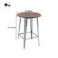 Industrial Pub Table Solid Wood Bar Height Bar Table for Cafe and Breakroom