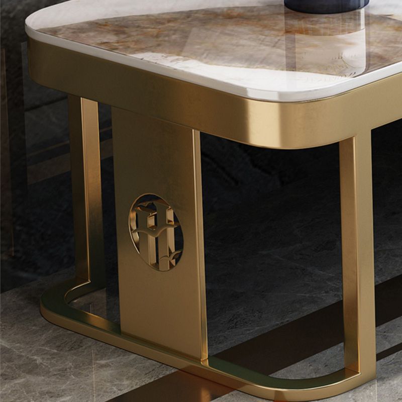 Slate Coffee Table Glam Frame Nesting Coffee Table Set with Drawer Clearhalo 'Coffee & Accent Tables' 'Coffee Tables' 'coffee_tables' 'furn' 'furn_coffee_tables' 'Furniture' 'Living Room Furniture' 1200x1200_f5eb7565-e687-45f1-a1e0-24de74d1d8a4