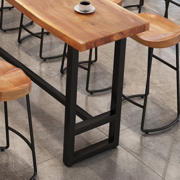 Industrial Style Bar Table Set 1/9 Pieces Solid Wood Rectangle Table and Stool Set Clearhalo 'Bar Furniture' 'furn' 'furn_home_bar_bar_sets' 'Furniture' 'Home Bars & Bar Sets' 'home_bar_bar_sets' 'Kitchen & Dining Furniture' 1200x1200_f5ebbf71-dfdb-4e7f-b10f-d4dd52a53ce8