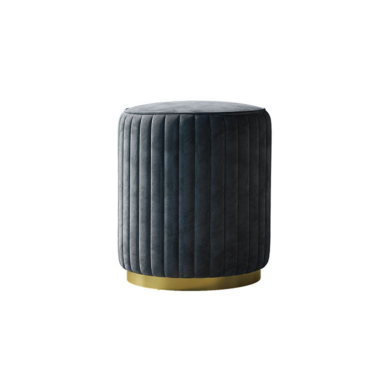 Solid Color Flannel Standard Stool Modern Style Simple Round Stool Clearhalo 'furn' 'furn_ottomans_poufs' 'Furniture' 'Living Room Furniture' 'Ottomans & Poufs' 'ottomans_poufs' 1200x1200_f5eca5e3-5630-4317-a57c-bf7b4d678dde