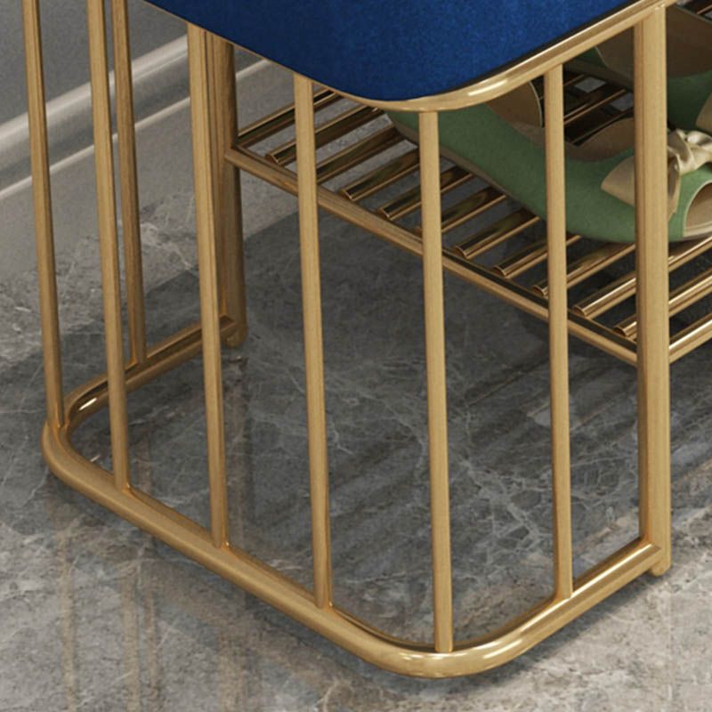 Glam Rectangle Seating Bench Cushioned Backless Entryway Bench with Storage Clearhalo 'Benches' 'Chairs & Seating' 'furn' 'furn_benches' 'Furniture' 'Living Room Furniture' 1200x1200_f5ee15e9-5315-41a4-a3b9-297ded573d12